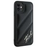 Apple iPhone 11 / XR Karl Lagerfeld Diagonal Quilted Script (KLHCN61PQDSMGK) dėklas telefonui juodos spalvos
