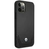 BMW BMHCP12MRSWPK Apple iPhone 12 / 12 Pro 6,1″ juodos spalvos kietas dėklas Leather Perforate