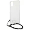 Apple iPhone 12 / 12 Pro Guess dėklas Juodas Pearl (GUHCP12MKPSBK) skaidrus