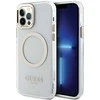 Guess GUHMP12MHTRMD Apple iPhone 12/12 Pro 6.1″ auksinis kietas dėklas Metal Outline Magsafe