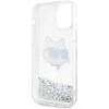 Apple iPhone 12 / 12 Pro Karl Lagerfeld dėklas Glitter Choupette Head (KLHCP12MLNCHCS) sidabrinės spalvos