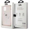 Apple iPhone 12 / 12 Pro Karl Lagerfeld dėklas IML Choupette MagSafe (KLHMP12MHFCCNOP) rožinės spalvos
