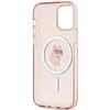 Apple iPhone 12 / 12 Pro Karl Lagerfeld dėklas IML Choupette MagSafe (KLHMP12MHFCCNOP) rožinės spalvos