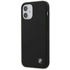 BMW BMHCP12SSILBK Apple iPhone 12 mini 5.4″ juodos spalvos kietas dėklas Silicone Signature