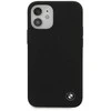 BMW BMHCP12SSILBK Apple iPhone 12 mini 5.4″ juodos spalvos kietas dėklas Silicone Signature