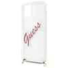 Guess GUHCP12SCRTVSPI Apple iPhone 12 mini 5,4″ rožinės spalvos kietas dėklas Script Vintage