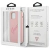 Apple iPhone 12 Mini Guess dėklas Script Vintage (GUHCP12SLSVSPI) rožinės spalvos
