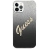 Dėklas GUESS GLITTER GRADIENT SCRIPT IPHONE 12 PRO MAX Juodas