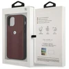 BMW BMHCP12LRSPPR Apple iPhone 12 Pro Max 6,7″ red kietas dėklas Leather Curve Perforate