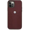 BMW BMHCP12LRSPPR Apple iPhone 12 Pro Max 6,7″ red kietas dėklas Leather Curve Perforate