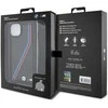 Dėklas BMW BMHCP15S23 PSVTK Apple iPhone 15 14 13 6.1″ juodos spalvos kietas dėklas M Edition Carbon Tricolor Lines & S