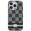 Apple iPhone 13 / 14 / 15 DKNY dėklas IML Checkered Mono Pattern &amp; Printed Stripes MagSafe (DKHMP15SHCPTSK) juodos spalvos