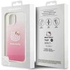 Apple iPhone 13 / 14 / 15 Hello Kitty dėklas IML Gradient Electrop Kitty Head (HKHCP15SHDGKEP) rožinės spalvos