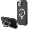 Karl Lagerfeld KLHMP14SHMRSKCK Apple iPhone 14/ 15 / 13 6.1″ juodos spalvos kietas dėklas Ring Stand Karl&Choupet