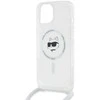 Apple iPhone 13 / 14 / 15 Karl Lagerfeld dėklas IML Choupette Head &amp; Cord MagSafe (KLHMP14SHCCHNT) skaidrus