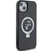 Karl Lagerfeld KLHMP14SHMRSKCK Apple iPhone 14/ 15 / 13 6.1″ juodos spalvos kietas dėklas Ring Stand Karl&Choupet