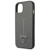 Guess GUHCP13MPSATLG Apple iPhone 13 / 14 / 15 6,1″ sidabrinis kietas dėklas SaffianoTriangle Logo