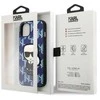 Apple iPhone 13 Karl Lagerfeld dėklas Monogram Ikonik Patch mėlynos spalvos