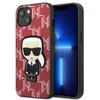 Apple iPhone 13 Karl Lagerfeld dėklas Monogram Ikonik Patch raudonos spalvos