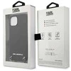 Karl Lagerfeld KLHCP13MPMK Apple iPhone 13 / 14 / 15 6,1″ kietas dėklas juodos spalvos Leather Textured and Chain