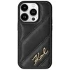 Apple iPhone 13 Karl Lagerfeld Diagonal Quilted Script (KLHCP13XPQDSMGK) dėklas telefonui juodos spalvos