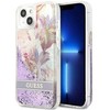 Dėklas Guess GUHCP13SLFLSU iPhone 13 mini 5,4" violetinė/violetinė hardcase Flower Liquid Glitter