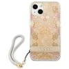 Dėklas Guess GUHCP13SHFLSD Apple iPhone 13 mini 5,4″ aukso spalvos hardcase Flower Strap