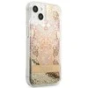Dėklas GUESS GUHCP13SLFLSD IPHONE 13 MINI 5.4 "GOLD/GOLD HARDCASE PAISLEY LIQUID GLITTER