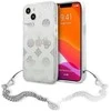 Apple iPhone 13 Mini Guess dėklas Peony Chain Collection (GUHCP13SKSPESI) sidabrinės spalvos