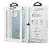 Apple iPhone 13 Mini Guess dėklas Saffiano 4G Small Metal Logo (GUHCP13SPS4MB) mėlynos spalvos