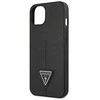 Guess GUHCP13SPSATLK Apple iPhone 13 mini 5,4″ juodos spalvos kietas dėklas SaffianoTriangle Logo