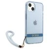 Guess GUHCP13SHTSGSB Apple iPhone 13 mini 5,4″ mėlynas kietas dėklas Translucent Stap