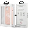 Guess GUHCP13SLS4GWPI Apple iPhone 13 mini 5,4″ rožinės spalvos kietas dėklas Silicone 4G Logo