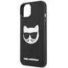 Karl Lagerfeld KLHCP13SCH3DBK 13 mini 5,4″ juodos spalvos kietas dėklas 3D Rubber Choupette