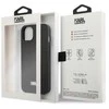 Apple iPhone 13 Mini Karl Lagerfeld dėklas Saffiano Plaque juodos spalvos