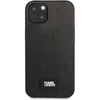 Apple iPhone 13 Mini Karl Lagerfeld dėklas Saffiano Plaque juodos spalvos