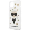 Dėklas Karl Lagerfeld KLHCP13SHFLT IPHONE 13 MINI 5.4 "TRANSPARENT/TRANSPARENT FLOWER IKONIK KARL