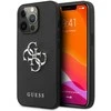 Dėklas GUESS HARD CASE GUHCP13LSA4GSBK IPHONE 13 PRO SAFFIANO METAL LOGO Juodas