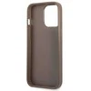 Dėklas GUESS GUHCP13LP4TPW IPHONE 13 PRO / 13 6.1 "BROWN / BROWN HARDCASE 4G TRIANGLE CARDSLOT LOGO