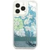 Apple iPhone 13 Pro Guess dėklas Flower Liquid Glitter (GUHCP13LLFLSN) žalios spalvos