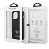 Guess GUHCP13LPS4MK Apple iPhone 13 Pro / 13 6,1″ juodos spalvos kietas dėklas Saffiano 4G Small Metal Logo