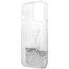 Apple iPhone 13 Pro Karl Lagerfeld dėklas Liquid Glitter Karl&Choupette Head (KLHCP13LKICGLS) sidabrinės spalvos