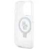 Karl Lagerfeld KLHMP13LHMRSKCH Apple iPhone 13 Pro / 13 6.1″ baltos spalvos kietas dėklas Ring Stand Karl&Choupettt