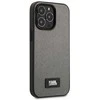 Karl Lagerfeld KLHCP13LSFMP2DG Apple iPhone 13 Pro / 13 6,1″ kietas dėklas sidabrinis Saffiano Plaque