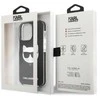 Karl Lagerfeld KLHCP13LTPECK Apple iPhone 13 Pro / 13 6,1″ kietas dėklas juodos spalvos Choupette Head