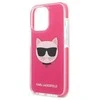 Karl Lagerfeld KLHCP13LTPECPI Apple iPhone 13 Pro / 13 6,1″ kietas dėklas fuschia Choupette Head