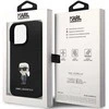Apple iPhone 13 Pro Karl Lagerfeld silikoninis dėklas Ikonik Metal Pin (KLHCP13LSMHKNPK) juodos spalvos