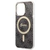 Apple iPhone 13 Pro Max Guess dėklas 4G Print MagSafe + Belaidis Įkroviklis (GUBPP14LHMEACSH) juodos spalvos