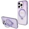 Apple iPhone 13 Pro Max Guess dėklas Ring Stand Script Glitter MagSafe (GUHMP13XHRSGSU) violetinės spalvos