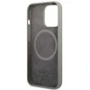 Apple iPhone 13 Pro Max Guess Dėklas silikoninis Logo Plate MagSafe (GUHMP13XSPLG) pilkos spalvos